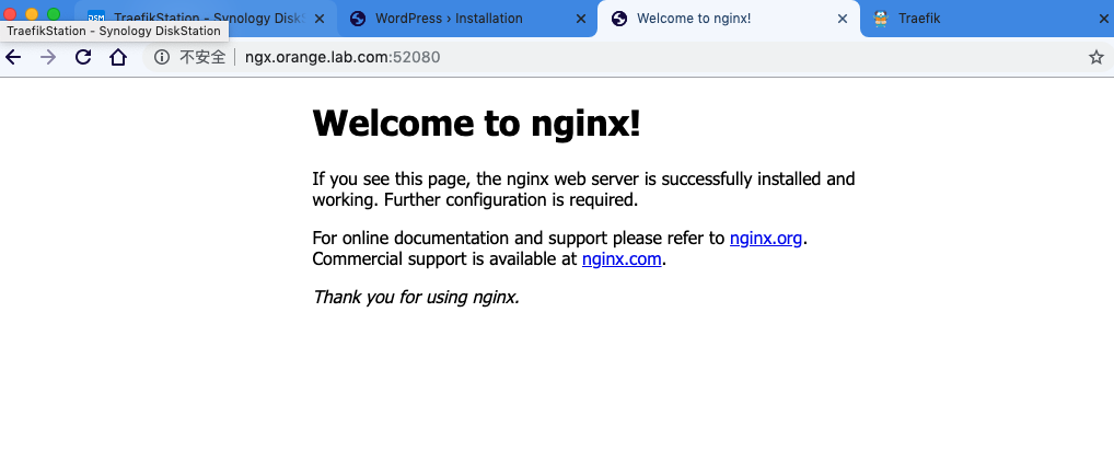 Nginx 默认运行界面