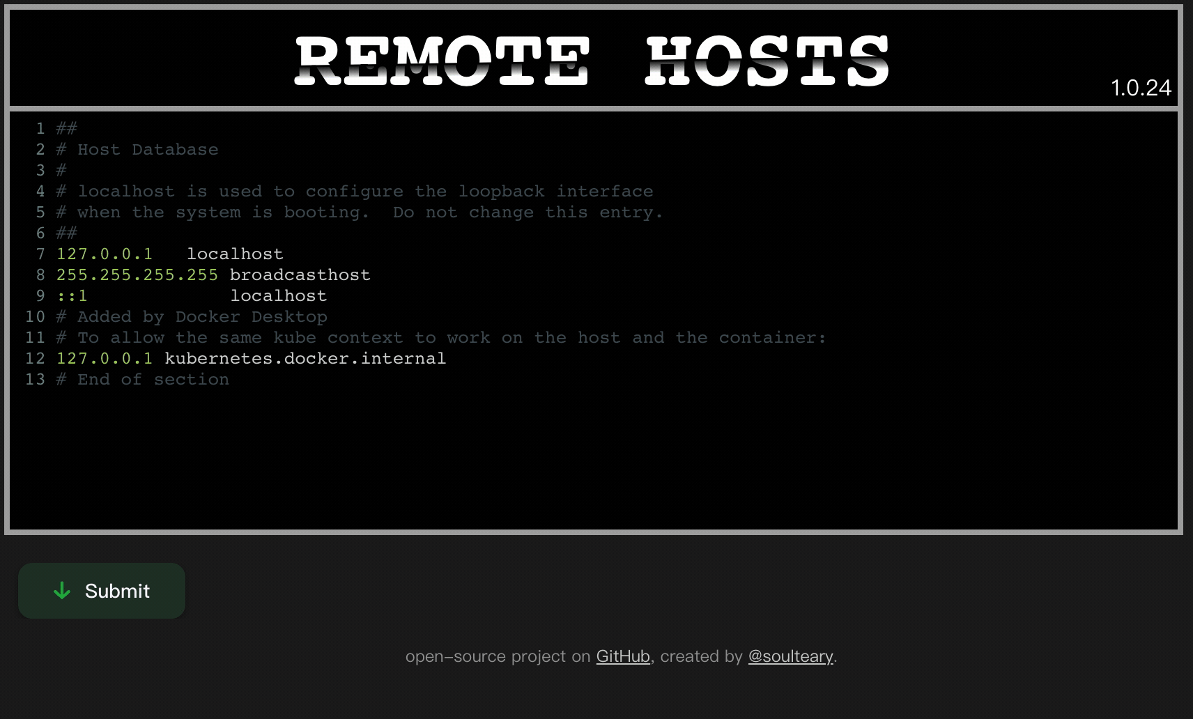 Remote Hosts Server 使用示例